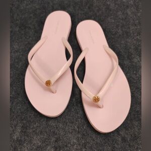 NWOB Tory Burch Blush Pink Logo Thong Sandals